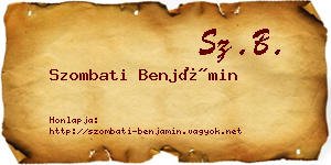Szombati Benjámin névjegykártya